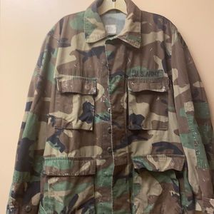 Vintage military field jacket camouflage